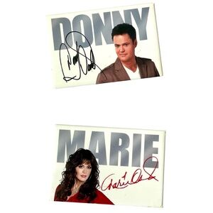 Donny and Marie Osmond Photo Refrigerator Magnet Set with Printed Signatures